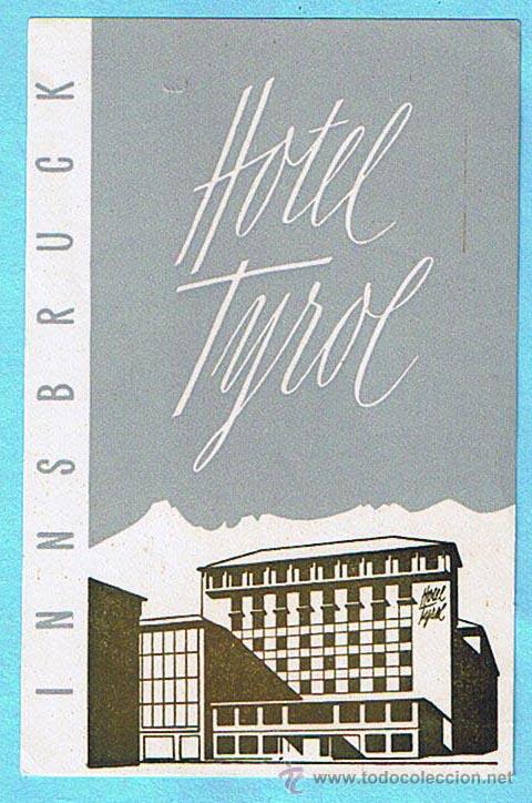 Etiquetas antiguas: HOTEL TYROL. GRIS. - Foto 1