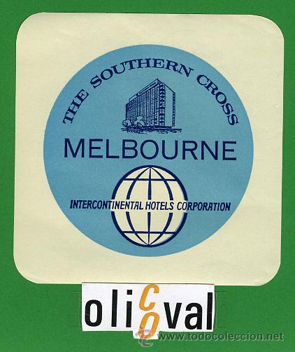 Etiquetas antiguas: ETIQUETA  HOTEL  -AUSTRALIA   -  THE SOUTHERN   HOTEL  -MELBURNE  -  90 mm