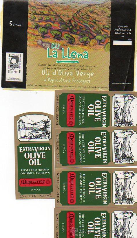 Etiquetas antiguas: 7 etiquetas de aceite nuevas.