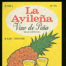 etiqueta de vino de piña. la avileña. empresa d - Compra venta en ...