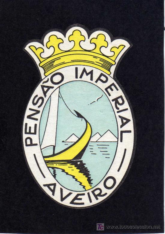 Etiquetas antiguas: ETIQUETA DE HOTEL -   HOTEL  PENSAO IMPERIAL - AVEIRO - PORTUGAL.