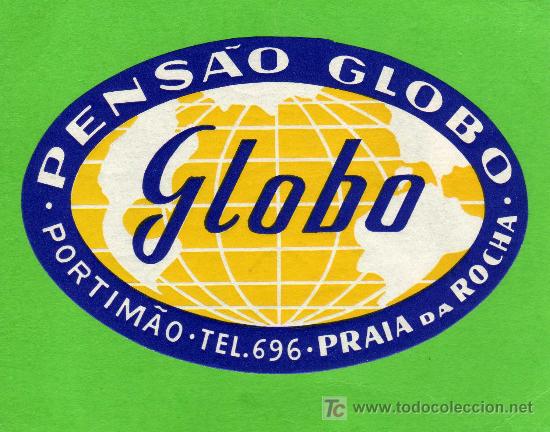 Etiquetas antiguas: ETIQUETA DE HOTEL -   HOTEL PENSAO GLOBO - PORTIMAO - PRAIA DA ROCHA - PORTUGAL.