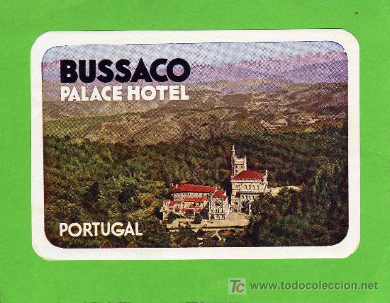 Etiquetas antiguas: ETIQUETA DE HOTEL - BUSSACO PALACE HOTEL - PORTUGAL.