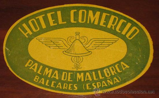 Etiquetas antiguas: ANTIGUA ETIQUETA DE MALETA - ANTIQUE LUGGAGE BAGAGE LABEL - ANCIEN ETIQUETTE LA VALISE - HOTEL COMER