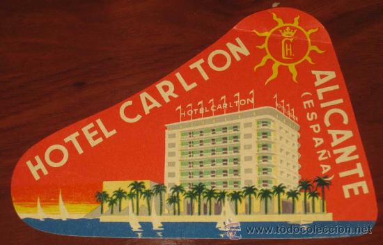 Etiquetas antiguas: ANTIGUA ETIQUETA DE MALETA - ANTIQUE LUGGAGE BAGAGE LABEL - ANCIEN ETIQUETTE LA VALISE - HOTEL CARLT