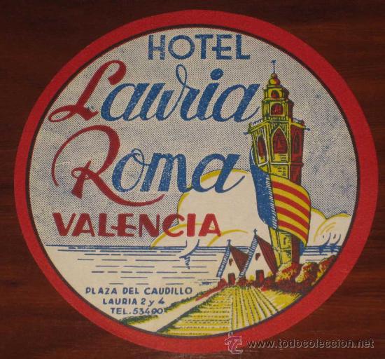 Etiquetas antiguas: ANTIGUA ETIQUETA DE MALETA - ANTIQUE LUGGAGE BAGAGE LABEL - ANCIEN ETIQUETTE LA VALISE - HOTEL LAURI