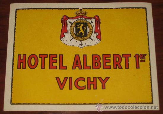 Etiquetas antiguas: ANTIGUA ETIQUETA DE MALETA - ANTIQUE LUGGAGE BAGAGE LABEL - ANCIEN ETIQUETTE LA VALISE - HOTEL ALBER