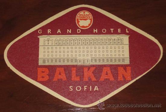 Etiquetas antiguas: ANTIGUA ETIQUETA DE MALETA - ANTIQUE LUGGAGE BAGAGE LABEL - ANCIEN ETIQUETTE LA VALISE - HOTEL GRAND