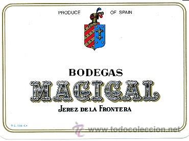 Etiquetas antiguas: ETIQUETA VINO BODEGAS MAGIGAL JEREZ. ET-065 ,7