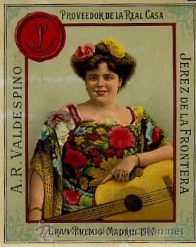 Etiquetas antiguas: ETIQUETA DE VINO A.R. VALDESPINMO. JEREZ - GRAN PREMIO MADRID 1907 (ET-153,10)