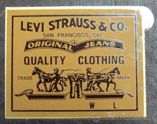 Etiquetas antiguas: PEGATINA ADHESIVO LEVIS - LEVI STRAUSS & CO - A&Ntilde;OS 80s - ORIGINAL SIN DESPEGAR