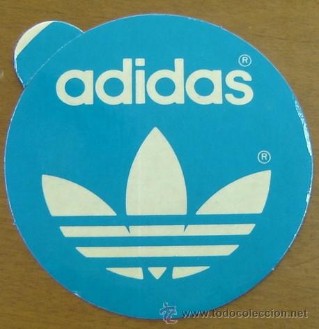 Etiquetas antiguas: PEGATINA ADHESIVO ADIDAS - a&ntilde;os 80s - original sin despegar