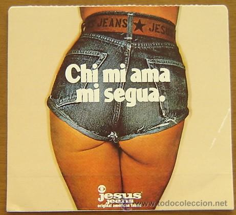 &Eacute;tiquettes anciennes: PEGATINA ADHESIVO JESUS JEANS - a&ntilde;os 1980s - original sin despegar