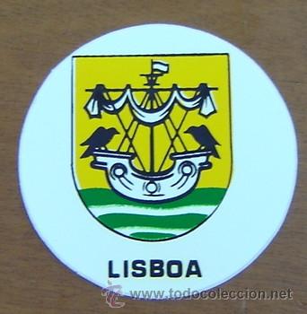 Etiquetas antiguas: PEGATINA ADHESIVO LISBOA - a&ntilde;os 1980s - original sin despegar