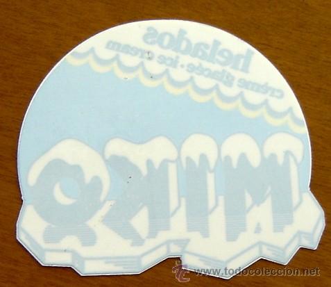 Etiquetas antiguas: PEGATINA ADHESIVO HELADOS MIKO - a&ntilde;os 1980s - original sin despegar