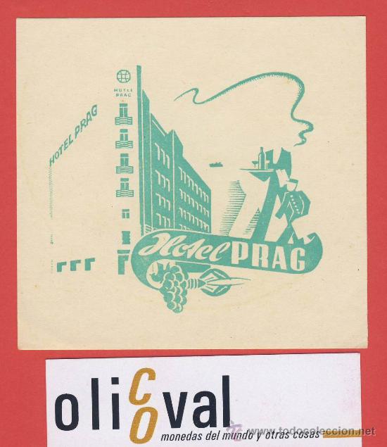 Etiquetas antiguas: ETIQUETA HOTEL -CHESCOLOVAQUIA-REPUBLICA CHECA -HOTEL PRAG- 95 mm-