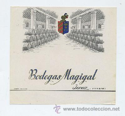 Etiquetas antiguas: ETIQUETA VINO BODEGAS MAGIGAL-JEREZ (ET-231,10)