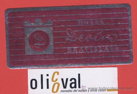 Etiquetas antiguas: ETIQUETA Hotel - ESLOVENIA-HOTEL DEVIN- ANTES -CSSR-CHESCOLOVAQUIA-BRATISLAVA -120X55 mm
