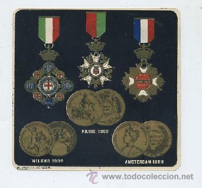 Etiquetas antiguas: ETIQUETA DE VINO SIN NOMBRE-MEDALLAS (ET-0248)