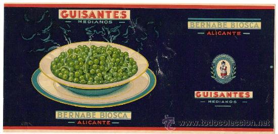 Etichette antiche: 0599- BERNABE BIOSCA - ANTIGUA ETIQUETA PUBLICITARIA - MIDE 23X11CM APROX