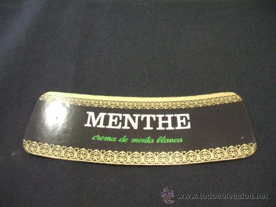 Old Labels: ETIQUETA - MENTHE - CREMA DE MENTA BLANCA -