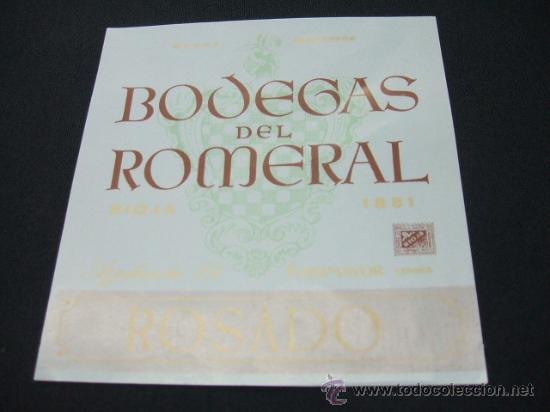 Alte Etiketten: ETIQUETA - BODEGAS DEL ROMERAL - RIOJA - ROSADO - FUENMAYOR - ESPA&Ntilde;A -