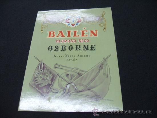 Etichette antiche: ETIQUETA - OSBORNE - BAILEN - OLOROSO SECO - JEREZ - ESPA&Ntilde;A -