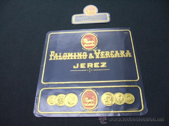 Alte Etiketten: ETIQUETA - PEDRO XIMENEZ LEGIONARIO - PALOMINO & VERGARA - JEREZ -