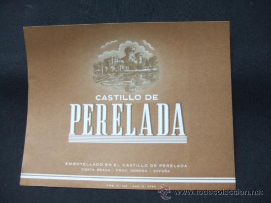 Alte Etiketten: ETIQUETA - CASTILLO DE PERELADA - PERELADA - COSTA BRAVA - GERONA -