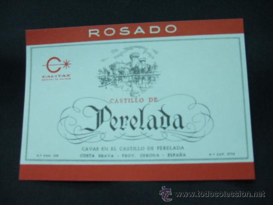 Etichette antiche: ETIQUETA - ROSADO - CASTILLO DE PERELADA - CAVAS EN EL CASTILLO DE PERELADA -