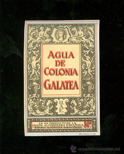 Alte Etiketten: ETIQUETA DE AGUA DE COLONIA GALATEA.