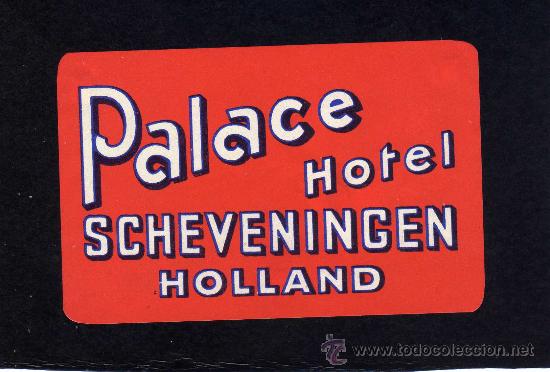 Etiquetas antiguas: ETIQUETA HOTEL - PALACE  HOTEL - SCHEVEVINGEN - HOLANDA