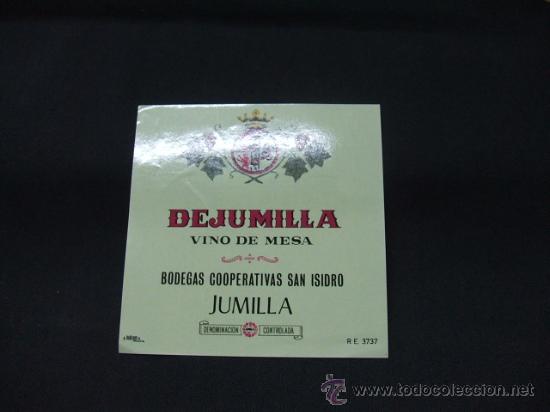 Alte Etiketten: DEJUMILLA - VINO DE MESA - BODEGAS COOPERATIVAS SAN ISIDRO - JUMILLA -