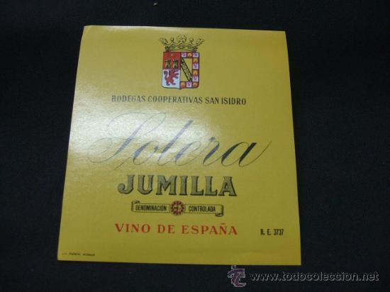 Alte Etiketten: SOLERA - JUMILLA - VINO DE ESPA&Ntilde;A - BODEGAS COOPERATIVAS SAN ISIDRO -