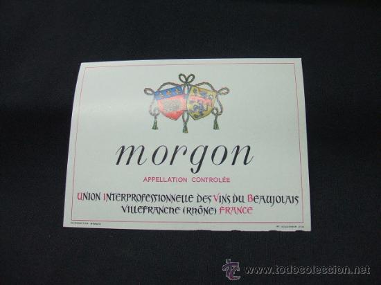 Alte Etiketten: MORGON  - APPELLATION CONTROLEE - VILLEFRANCHE (RHONE) - FRANCE -