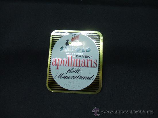 Old Labels: APOLLINARIS - BL&Oacute;DT MINERALVAND - DANSK -