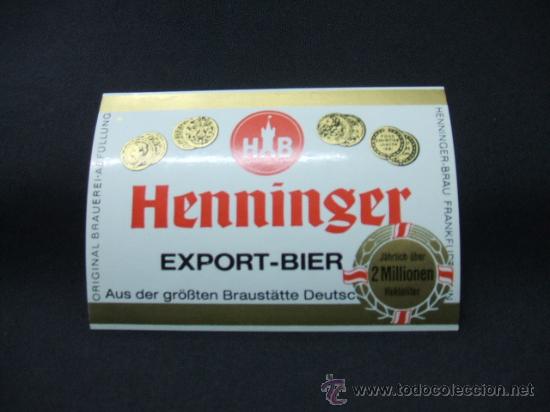 Old Labels: HENNINGER - EXPORT-BIER -