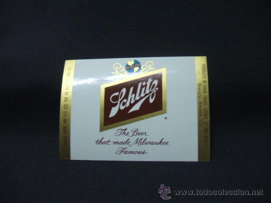 Alte Etiketten: SCHILTZ - THE BEER - MILWAUKEE - USA -