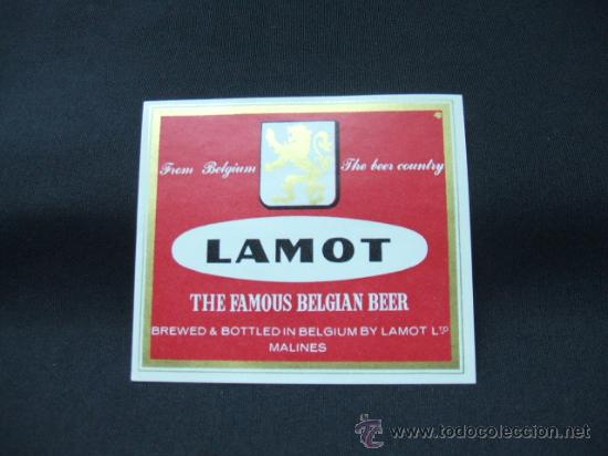 Alte Etiketten: LAMOT - THE FAMOUS BELGIAN BEER -