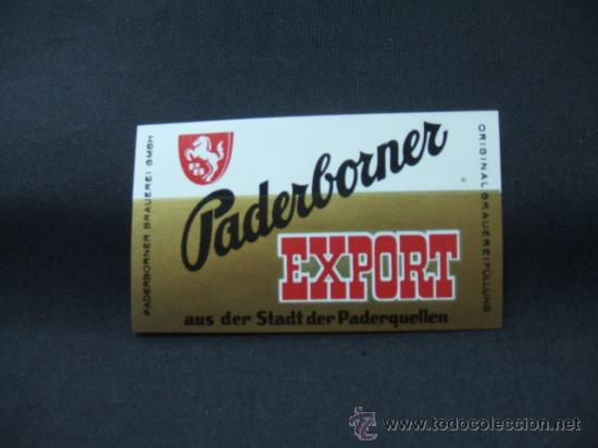 Old Labels: PADERBORNER - EXPORT -