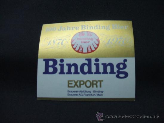 Old Labels: BINDING - EXPORT - 100 JAHRE BINDING BIER -