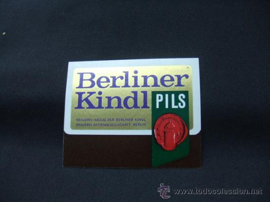 Alte Etiketten: BERLINER - KINDL - PILS - BERLIN -