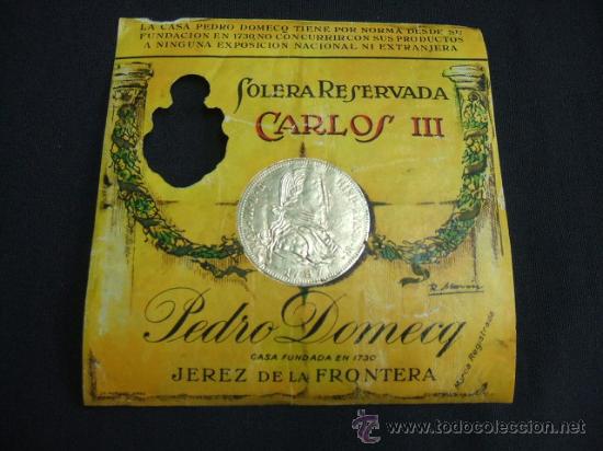 Alte Etiketten: ETIQUETA - SOLERA RESERVADA - CARLOS III - PEDRO DOMECQ - JEREZ DE LA FRONTERA -