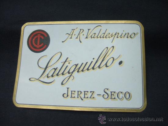 Alte Etiketten: ETIQUETA - LATIGUILLO - JEREZ -  SECO - A.R. VALDESPINO -