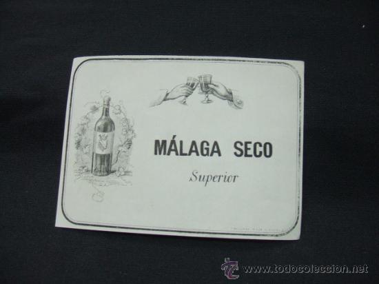 Alte Etiketten: ETIQUETA - MALAGA SECO - SUPERIOR -