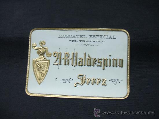 Old Labels: ETIQUETA - MOSCATEL ESPECIAL - EL TRATADO - A.R. VALDESPINO - JEREZ -