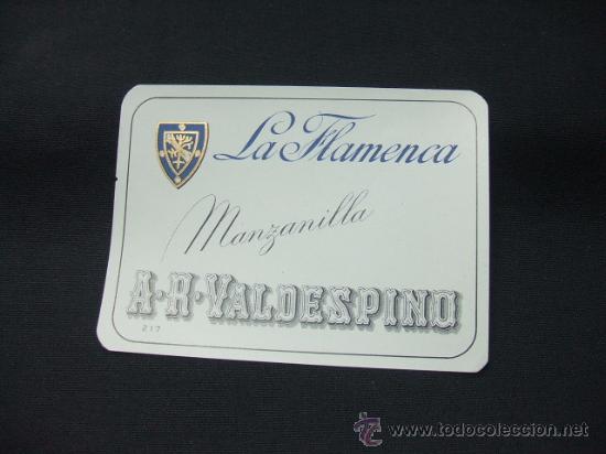Alte Etiketten: ETIQUETA - LA FLAMENCA - MANZANILLA - A.R. VALDESPINO -