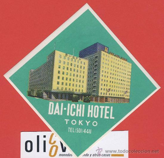 Etiquetas antiguas: ETIQUETA HOTEL -JAPAN -JAPON - HOTEL DAI-ICHI -TOKIO -ILUSTRACION FOTOGRAFICA 85 X 85- mm