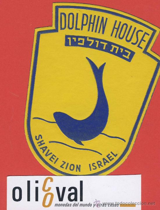 Etiquetas antiguas: ETIQUETA  HOTEL -ISRAEL -HOTEL DOLPHIN -LUSTRACION  -105-  mm