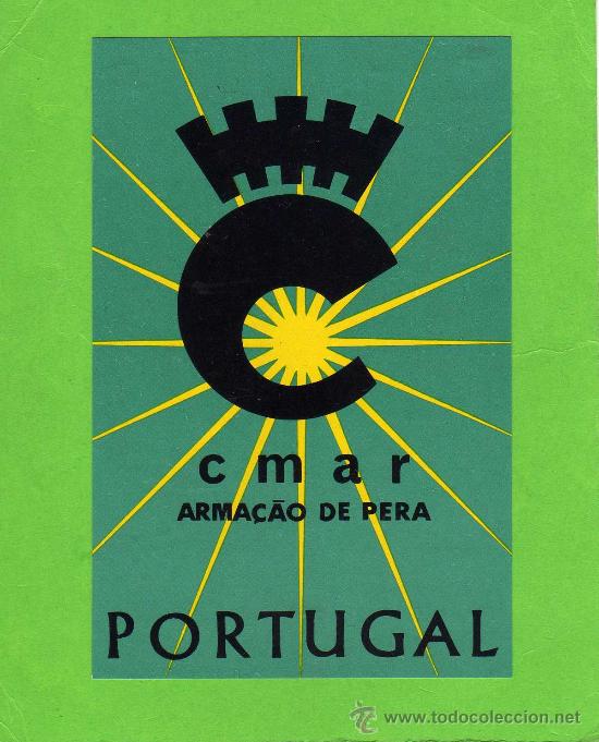 Etiquetas antiguas: ETIQUETA HOTEL - HOTEL C MAR - ARMA&Ccedil;AO DE PERA - PORTUGAL.